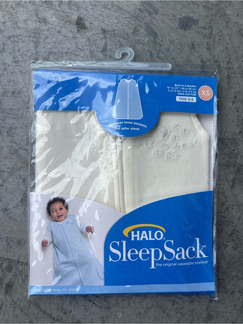 HALO SleepSack Wearable Blanket - Cream (XS) New